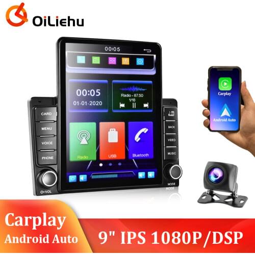 OiLiehu Car Radio 2 din Stereo Receiver with Carplay 9.5 " Vertical Screen Car Multimedia MP5 Player FM For Universal Autoradio