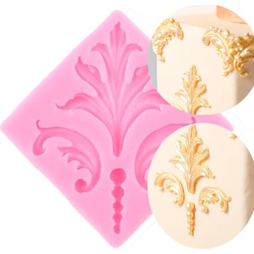 Baroque Relief Silicone Mold Wedding Lace Cake Border Fondant Cake Decorating Tools Chocolate Gumpaste Moulds Polymer Clay Molds