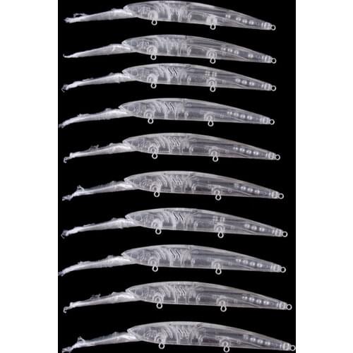 50pcs 12.8g blank nude baits crankbait Minnow bait Unpainted Lure Bodies Fishing bait