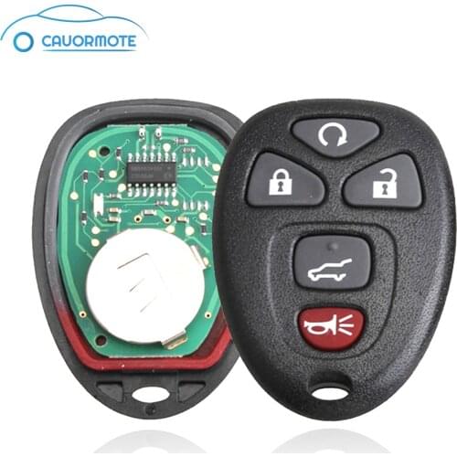 5 Buttons Remote Key For Cadillac SRX Escalade EXT 315MHz Remote Start Central Locking Car Key For Chevrolet Captiva Tahoe