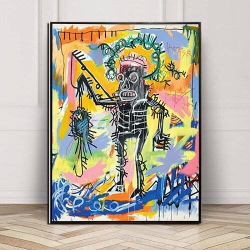 Affordable Jean Michel Canvas Painting Oil Print Poster Wall Art Picture for Living Room Home Decor