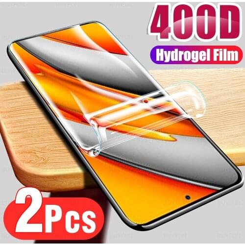 2Pcs Full Cover Soft Hydrogel Film For Xiaomi Poco F3 Screen Protection Film For Poxo PokoF3 X 3 X3Pro X3Nfc Protector Not Glass