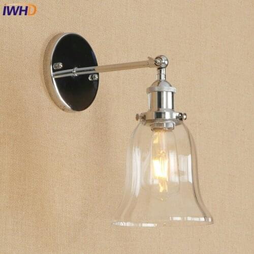 IWHD Iron Adjsutable Wall Light Edison LED Wandlamp Fixtures Home Lighting 4W E27 RH Vintage Wall Lamp Applique Murale Luminaire