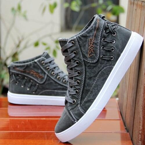 Canvas Shoes Men 2021 Spring Autumn Sneakers Designer Cross Tied Mens High Top Black Blue Casual Vulcanized Lace-Up Sport Boys