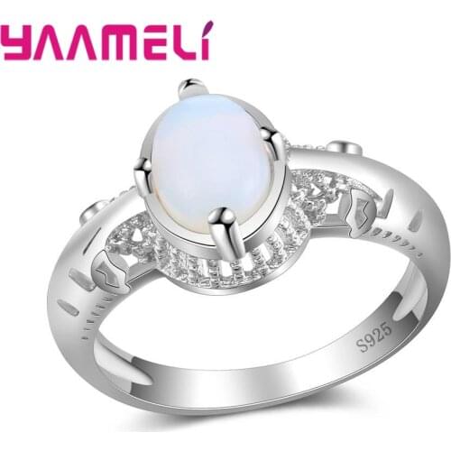 Lastest Oval Fire Opal Stone Jewelry Rings For Women/Mother/Girlfriend 925 Sterling Silver True Love Wedding Party Ring
