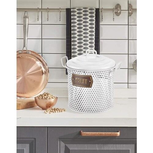 The Mia GLV0654 Fruit Storage Box White