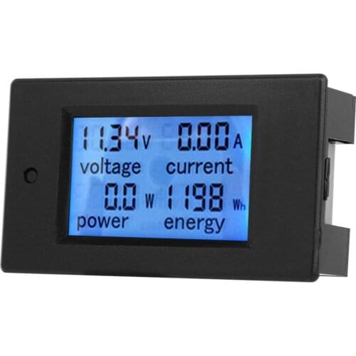 TSPZEM-031 Mini Digital Voltmeter Ammeter DC100V 20A Panel Amp Volt Voltage Current Meter LCD Display Tester Detector