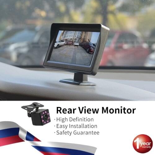 4.3"Car Monitor Foldable Color TFT-LCD Monitor Car Reverse Rearview Parking System LCD Monitor for Car Rear view Camera