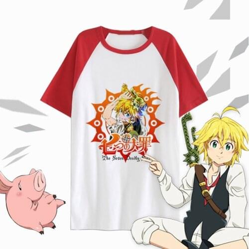 New The Seven Deadly Sins T-shirt Anime Meliodas Cosplay Casual Men Women Tops Tees
