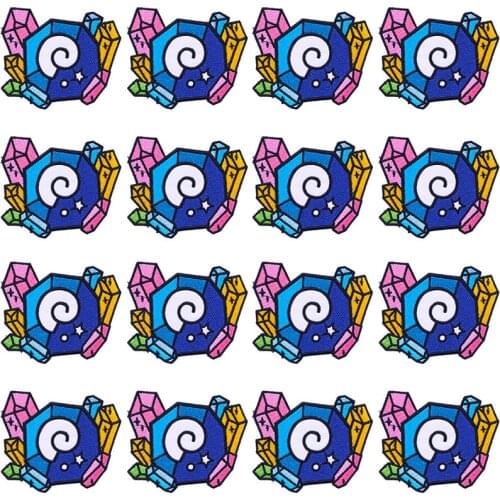 Prajna 10PCS Cartoon Stripes Patches On Clothes Embroideried Patches For Clothing Iron On Patches DIY Hippie Clorhing Stickers