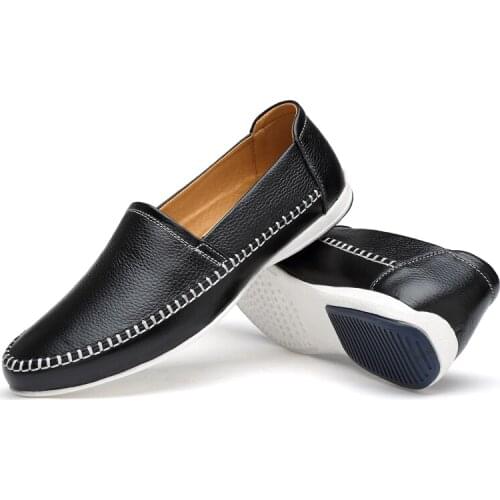 Genuine informales solid sale casual de man 2020 Light Casual leather fashion sapatos black comfortable men Fashion spring shoe