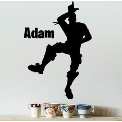 Personalized Name wall sticker X-box Ps4 fortress Gamer Kids Room Nursery Vinyl decor decal Removable Child Bedroom mural