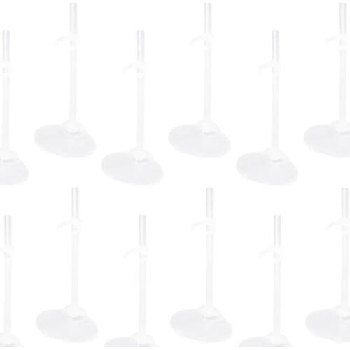 12 Pcs Doll Stand Holder Standing Wrist Support Display Rack Bracket Adjustable Transparent Model Furniture Mannequin Doll House