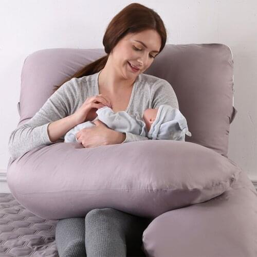 130*70cm Pregnancy Pillow Full Body U-shaped pillow cushion Long Side Sleeper Pregnant Women Sleeping Support Maternity Pillows