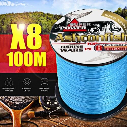 Super japan fishing pe line store 8strands 100M braided fishing wires ocean fishing accessories strong lb for fishing 6-300LB