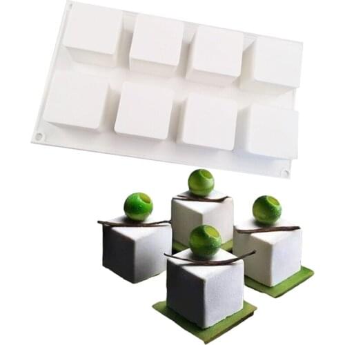 5*5cm Silicone Cake Mold Cube Non Stick Dessert Pastry Baking Molds Magic Cube Splice Cake Square Brownie Molds