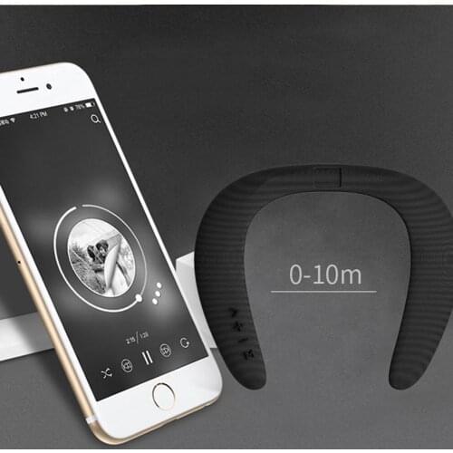 U Shape Neck Band Bluetooth USB Speaker Portable Wearable Wireless Loudspeaker