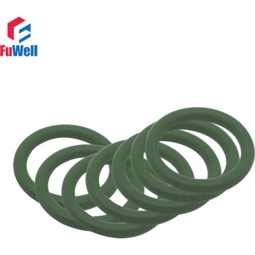 10pcs 3mm Thickness Green FKM O-ring Seals 32/33/34/35/36/37/38/39/40/41/42mm OD Fluorous Rubber O Rings Hole Sealings Gasket