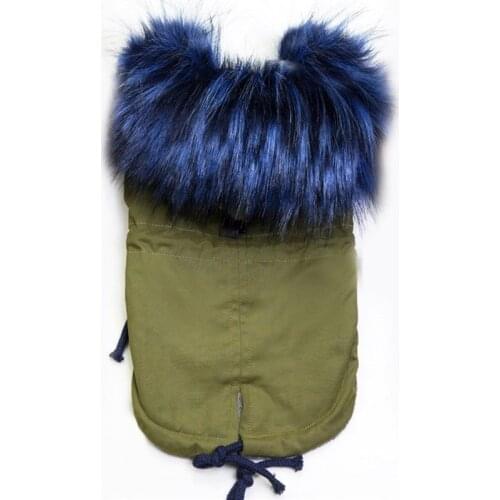 Winter Dog Clothes Luxury Fur Collar Dog Coat for Small Dog Warm Pet Fleece Lined Jacket For Dog Pet chihuahua clothing 30S1