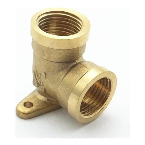 1/2" BSP Female x 1/2" BSP Female Thread 90 Deg Brass Elbow Pipe Fitting Connector Coupler With Base For Water Fuel