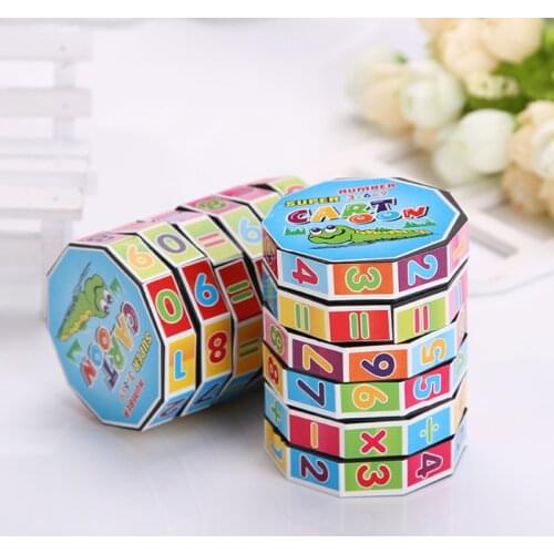 1PC Children Education Learning Math Toys Teaching Aids Puzzle Cube for Kids Math Spell Answer Toys DS29