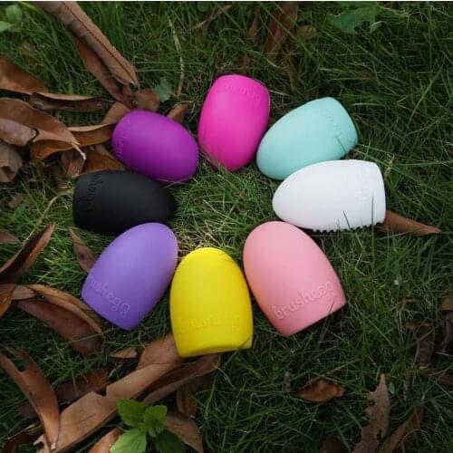 1PC Colorful Silicone Makeup Brush Cleaning Washing Tools Cosmetics Scrubber Brush Egg Washing Cosmetic Cleaner Tool OK 0806