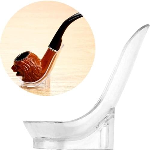 1Pc Plastic Transparent Spoon Pipe Stand Portable Pipe Rack Pipe Holder For Tobacco Pipe Smoking Accessories