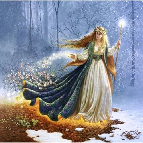 AMY-Square / Round Diamond 5D DIY Diamond "Lady" Embroidery Cross Stitch Mosaic Home Decoration Diamond Painting