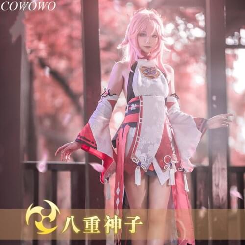 Anime! Genshin Impact Yae Game Suit Kimono Uniform Cosplay Costume Halloween Carnival Party Role Play Outfit For Women 2021 NEW