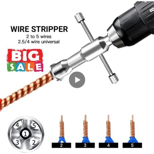 Automatic Wire Stripper Twisted Wire Tool Cable Peeling Twisting Connector Electrician Stripping Artifact Connector Hand Tools