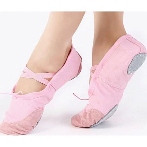 Professional Ballet Shoes Child Girls Cotton Canvas Soft Ballet Dance Practice Shoe Kids Gymnastics Yoga Dancing Shoes