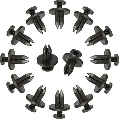 50Pcs Auto Bumper Fastener 6mm Hole Rivet Retainer Push Engine Cover for Fender Car Door Trim Panel Clip Fasteners for Toyota