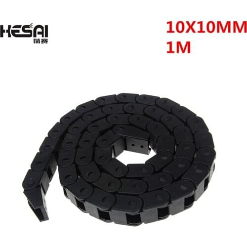 10*10 10x10mm L1000mm 10 x 10mm Cable Drag Chain Wire Carrier with End Connectors for CNC Router Machine Tools