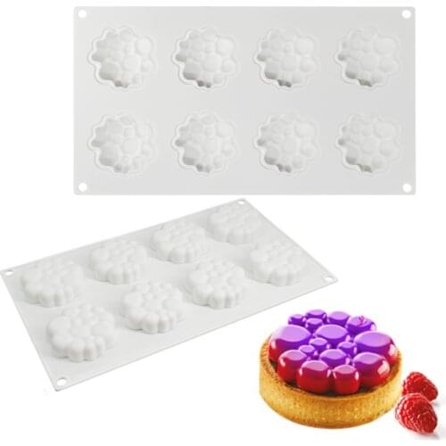 Pastry Tart Mould 3D Mousse Cake Dessert Pan Silicone Cake Mold For Baking Mousse Tartlet Decoration Cake Tools