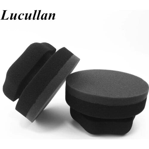 Lucullan Ergonomically Designed Flat Waxing Applicator Polishes Blue/Green Perfect For Applying Any Car Wax, Glaze and Sealant