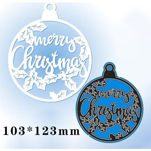 103*123mm merry christmas ball New Metal Cutting Dies Scrapbook paper decoration template Embossing DIY Paper Card Craft