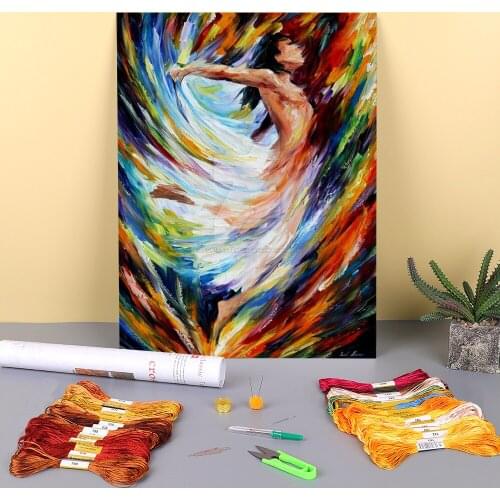 Angel Flight Printed Canvas 11CT Cross-Stitch Complete Kit Embroidery DMC Threads Craft Handmade Painting Knitting Adults