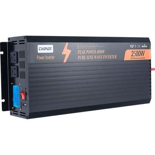 CHGAOY Reliable Pure Sine Wave Peak 5000W Inverter With LCD Display 2500W Full Power Vehicle Mounted Domestic Inverter 12v-120v
