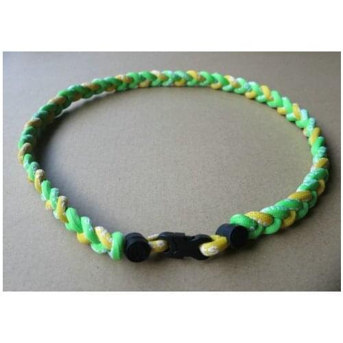 3 ropes tornado braided titanium necklace baseball football Germanium&Titanium many colors size 16" 18" 20" 22"