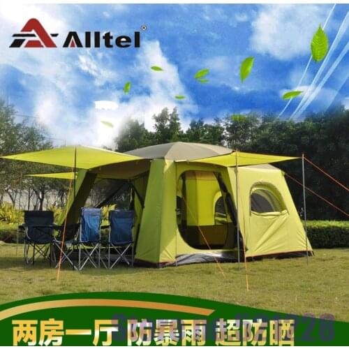 2 bedroom 1 living room UV 6 8 10 12 person luxury family party Base Anti rain hiking travel mountaineering outdoor camping tent