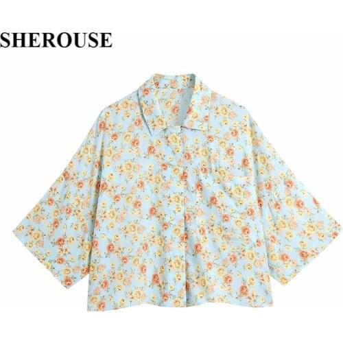 Женские рубашки с коротким рукавом Sherouse China At AliExpress