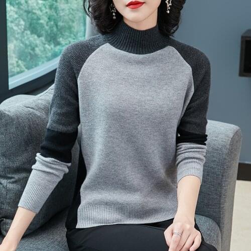 BETHQUENOY 2020 Winter Half Turtleneck Sweaters Elegant Pullover Women Clothes Sweater Damski Hiver Vrouw Jersey Mujer Invierno
