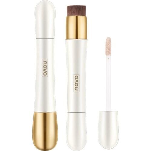 NOVO double-head concealer stick to cover fine lines, dark circles, acne marks, invisible pores, foundation, facial makeup
