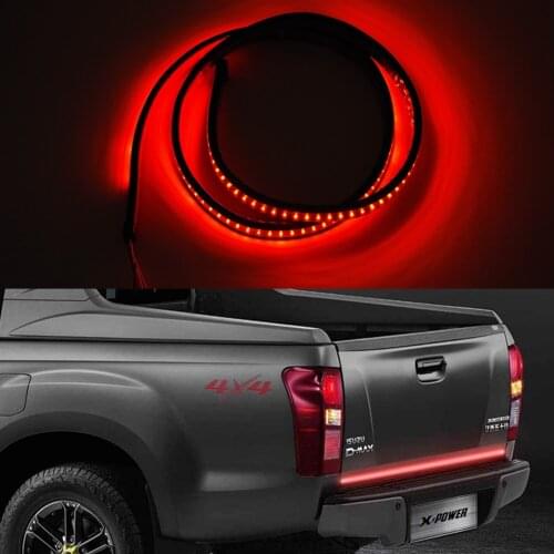 Triple-Row Truck Tail Light Strip Super Bright LED Red/White/Amber Running Turn Signal Brake Reverse Backup Taillight Strip for