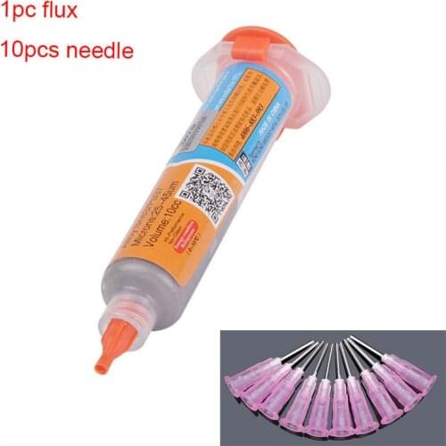 XG-Z40 10cc Syringe Solder Paste Tin Cream with 10pcs Needle Welding Solder BGA Flux For Soldering Welding Tool Repair Rework