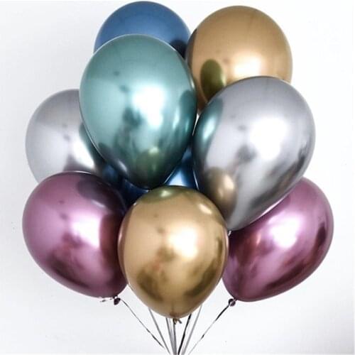 10 Pcs 12 Inch 2018 Popular Latex Thickening Metal Color Balloon Celebration Wedding Birthday Party Decoration Balloons