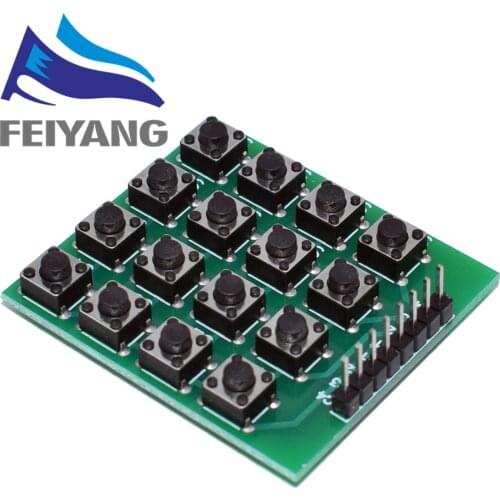 10PCS 8pin 4*4 4x4 Matrix 16 Keypad Keyboard Breadboard Module 16 Button Mcu for arduino Diy Starter Kit