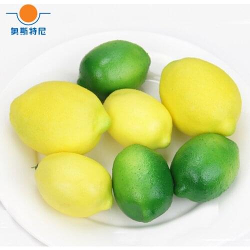 10pcs small size artificial fruit Plastic Fake Fruit artifical lemon&artificial plastic fake simulated lemon