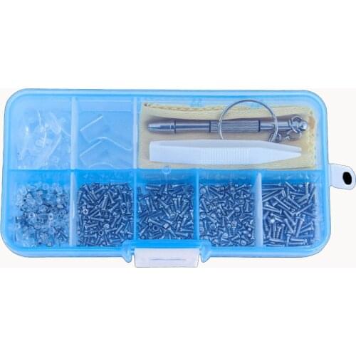 100pcs Glasses Screws Sunglass Repair Kit Tool Glasses Screwdriver Glasses Accessories Nose Pads Holder Glasses Hook