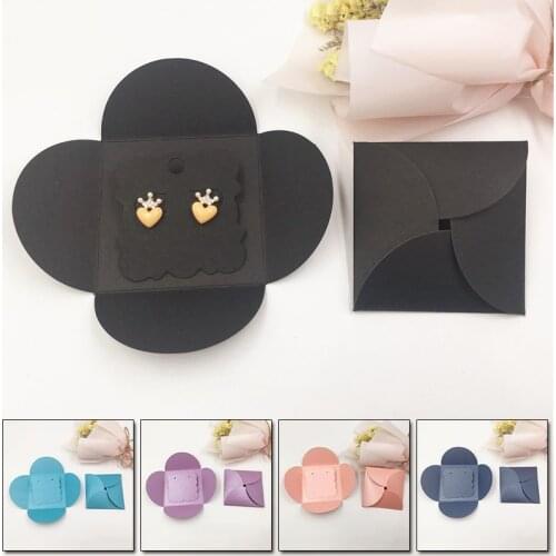 20pcs Colorful Kraft Earring Cards Cover or Earring Cards For Packaging Cute Exquisite Stud Earring Easy To Store And Carry